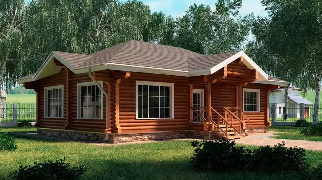 Дом из оцилиндрованного бревна