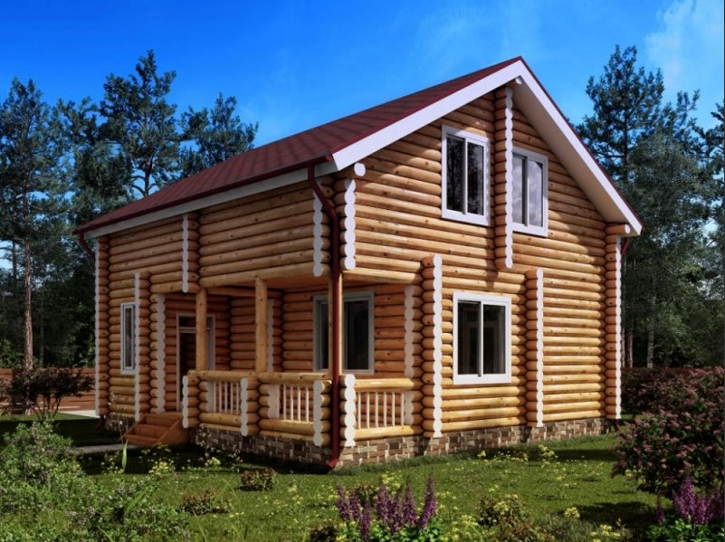 Дом из оцилиндрованного бревна