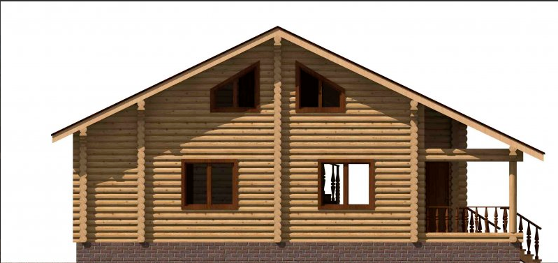 Дом из оцилиндрованного бревна