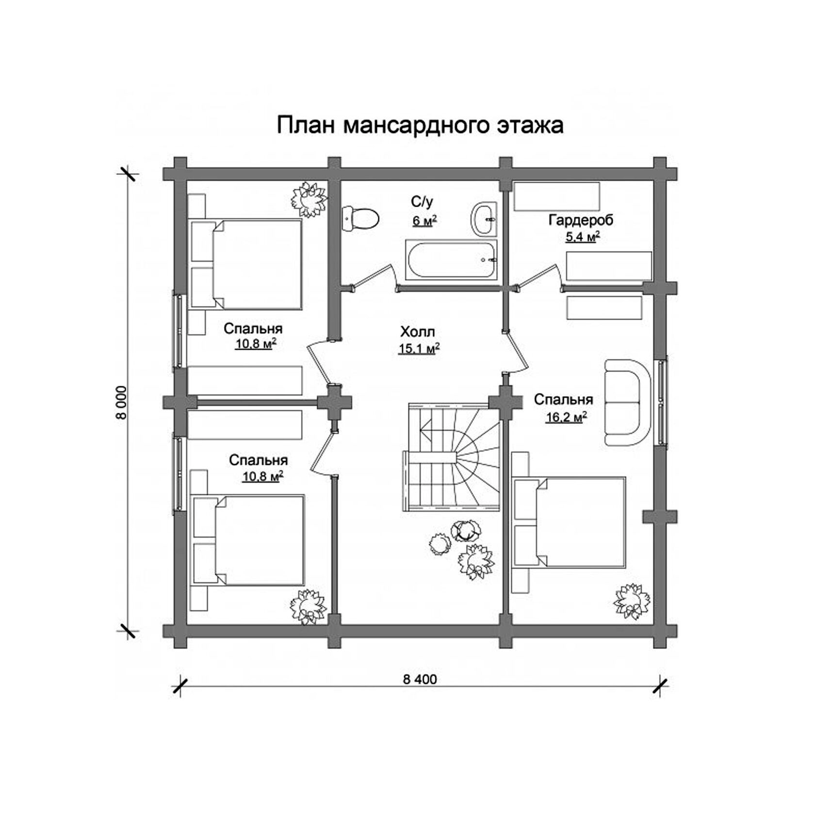 Дом из оцилиндрованного бревна