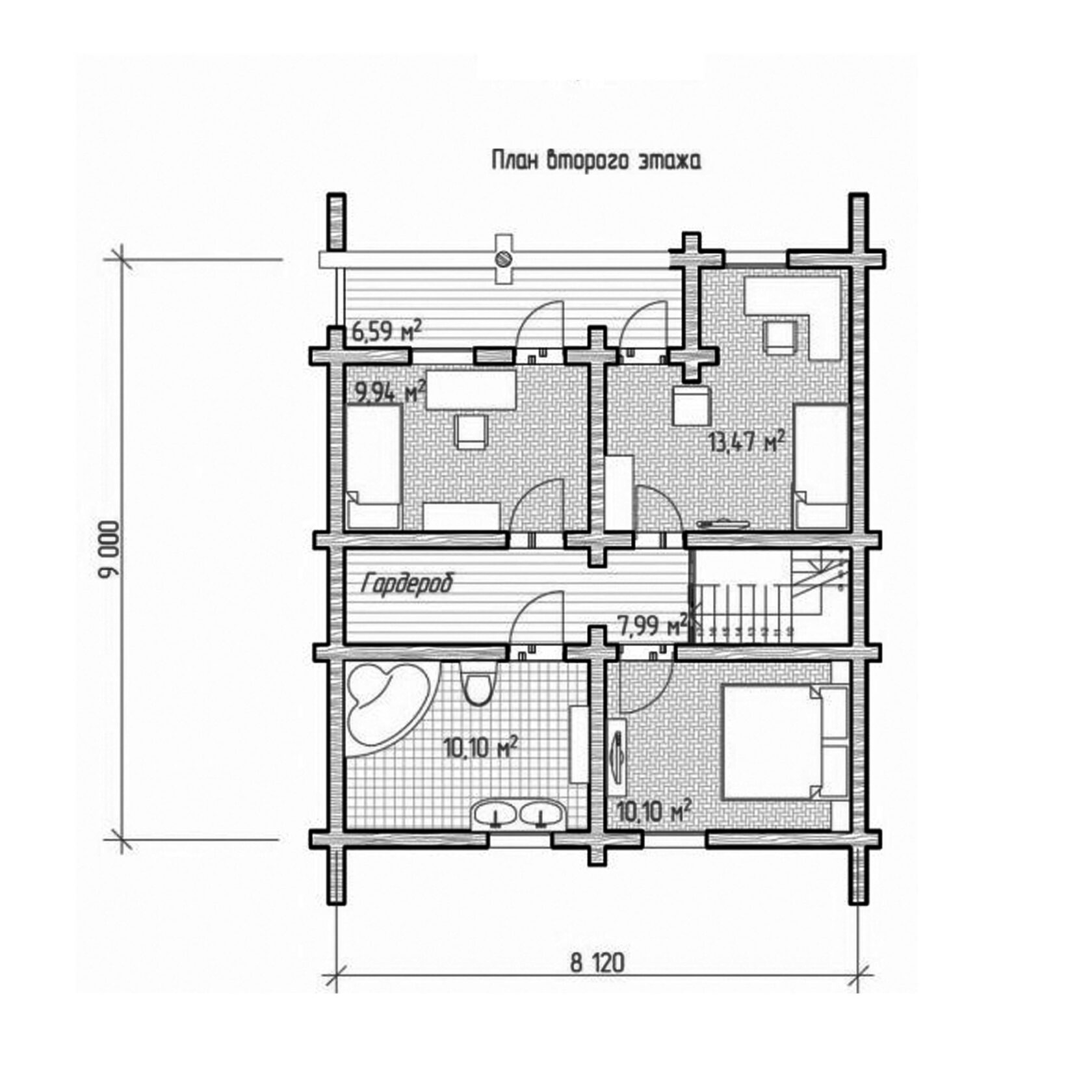 Дом из оцилиндрованного бревна