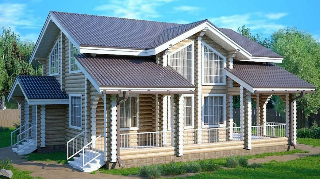 Дом из оцилиндрованного бревна