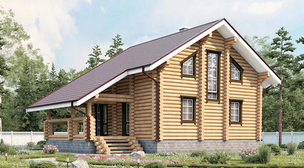 Дом из оцилиндрованного бревна