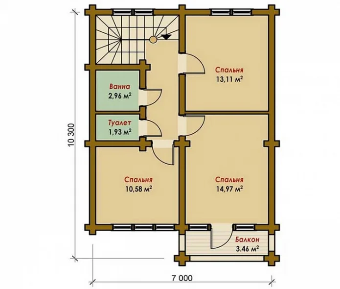 Дом из оцилиндрованного бревна