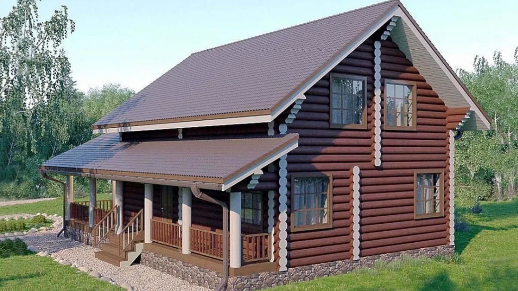 Дом из оцилиндрованного бревна